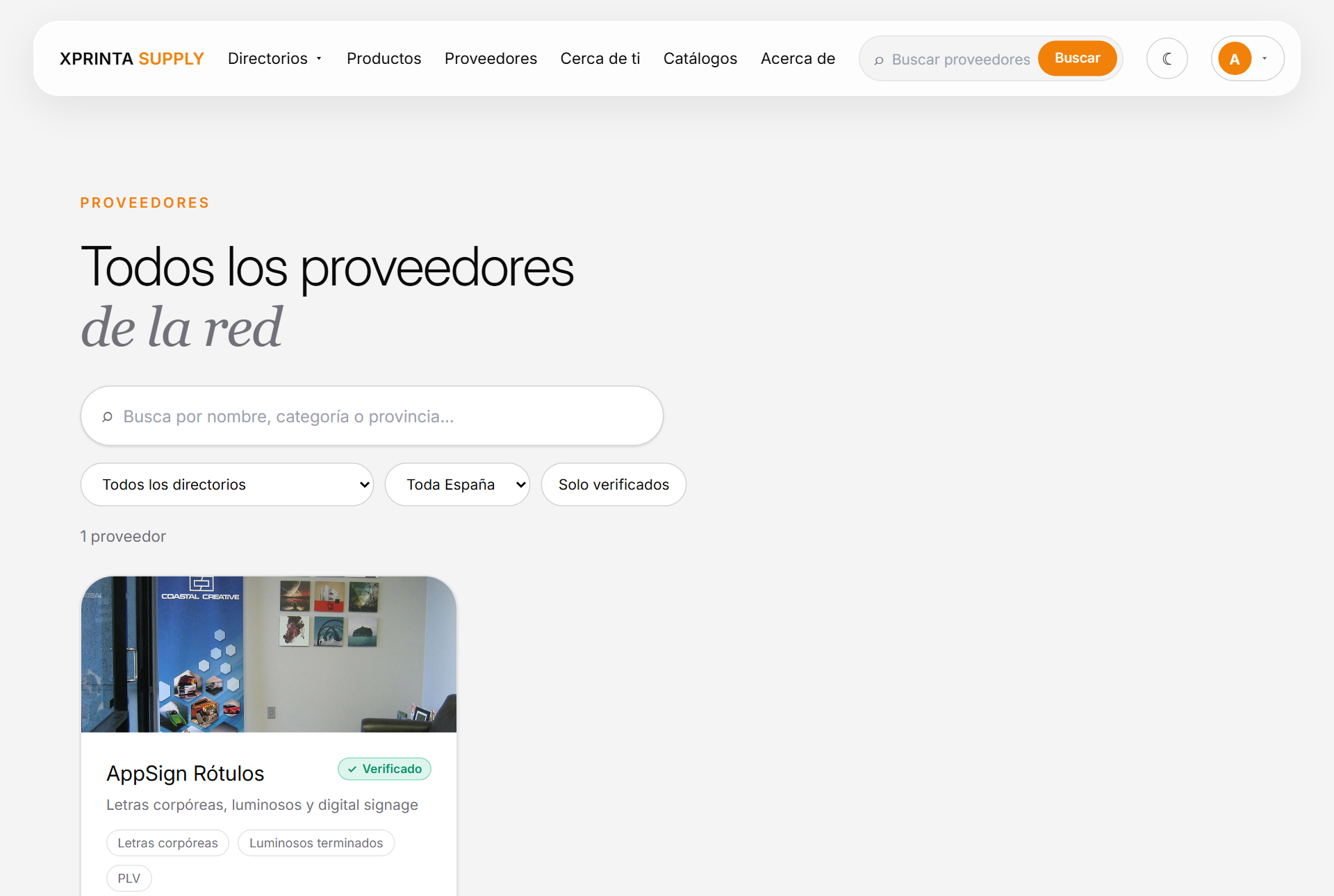 Explora el directorio de proveedores de la red.
